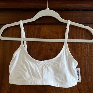 Old Navy White Cotton Bralette New With Tags Size M